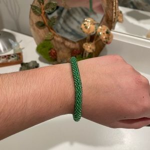 Green beaded bracelet